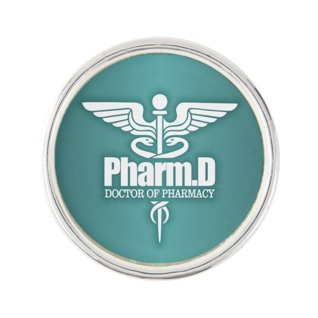 Caduceus PharmD 3 Lapel Pin (Front)