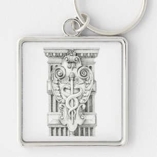 CADUCEUS Premium Square Keychain 