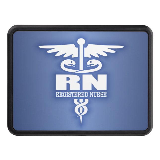 Caduceus RN gift ideas Hitch Cover (Front)