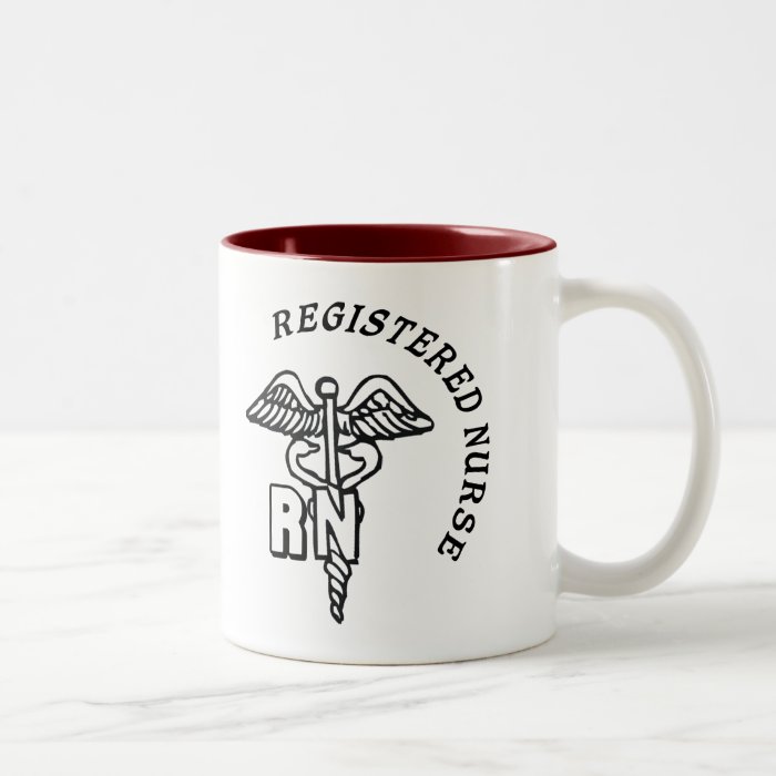 CADUCEUS RN LOGO REGISTERED NURSE MUGS