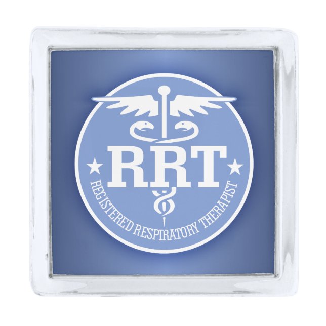Caduceus RRT 2 Silver Finish Lapel Pin (Front)
