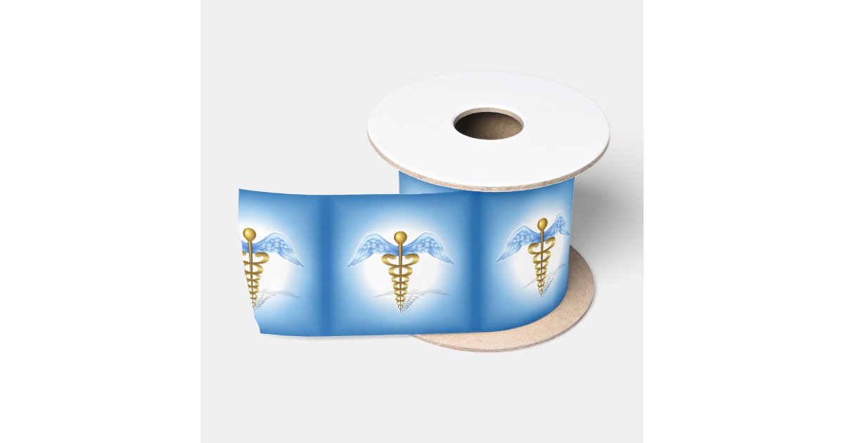 Caduceus Satin Ribbon | Zazzle