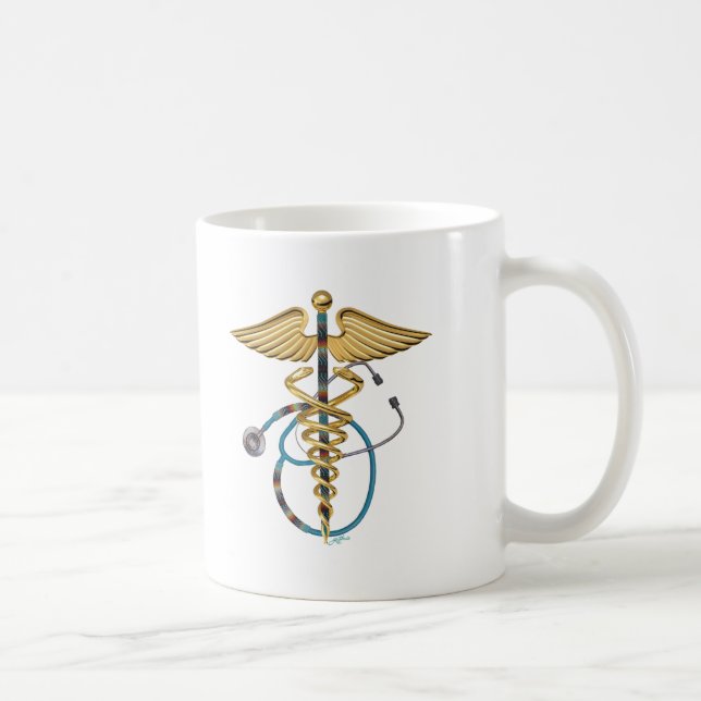 Caduceus & Stethoscope Coffee Mug (Right)