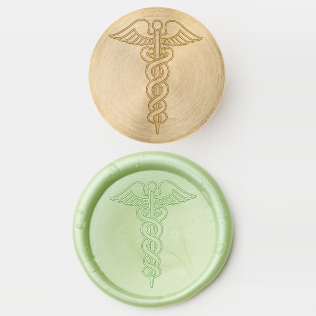 Caduceus Symbol doctor nurse medical Wax Seal Stamp (Stamped)