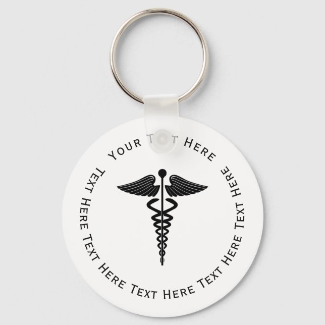 Caduceus Symbol Keychain (Front)
