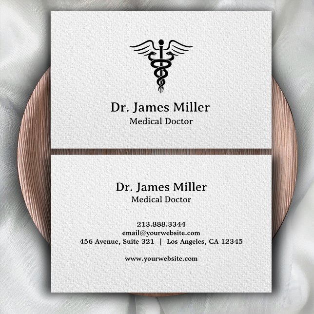 Caduceus Symbol Medical Professional  Business Card (Creator Uploaded)