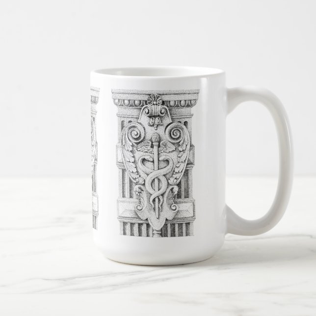 CADUCEUS Tall White Mug (Right)