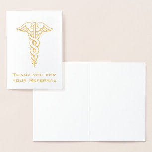 Caduceus Thank You for Your Referral Foil Card