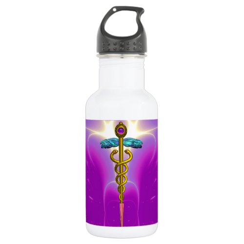 CADUCEUSVibrant Gold Amethyst Water Bottle