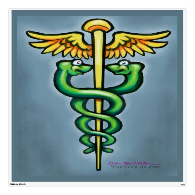 Caduceus Wall Decal (Front)