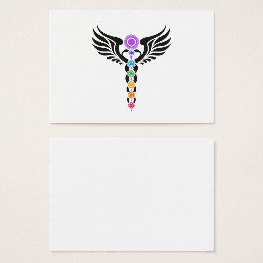 Caduceus - Winged Serpent– Kundalini – 7 Chakras (Front & Back)