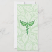 Caduceus with leaves background (Back)