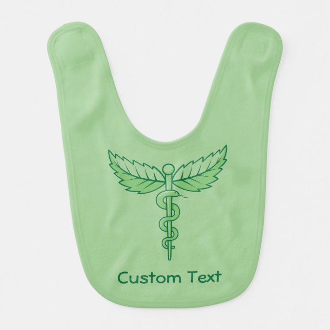 Caduceus with Leaves Bib (Front)