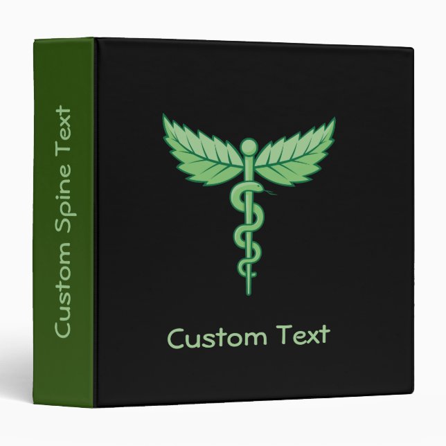 Caduceus with Leaves Binder (Front/Spine)