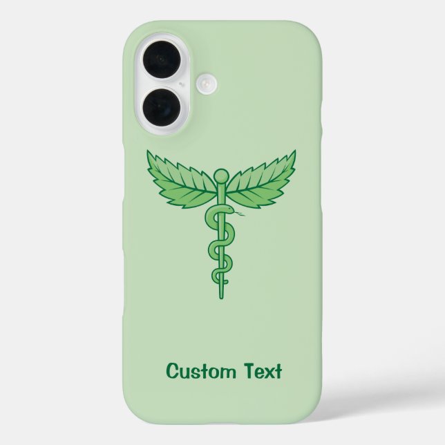 Caduceus with Leaves Case-Mate iPhone Case (Back)
