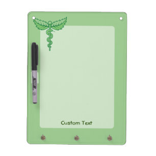 Caduceus with Leaves Dry-Erase Board