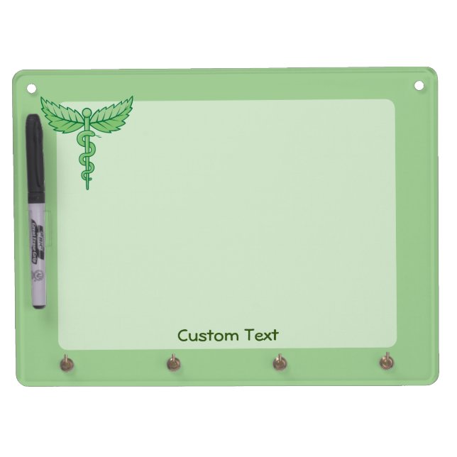 Caduceus with Leaves Dry Erase Board With Keychain Holder (Front)