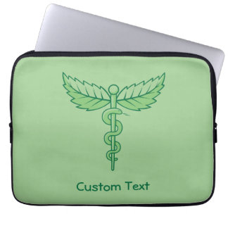Caduceus with Leaves Laptop Sleeve