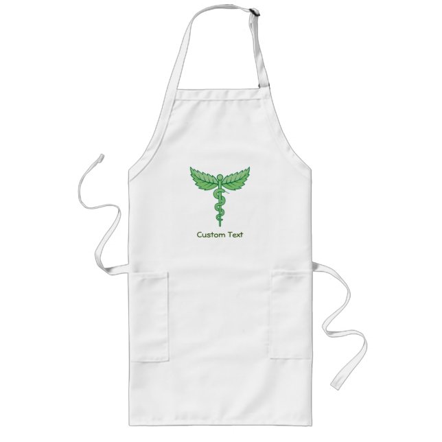 Caduceus with Leaves Long Apron (Front)