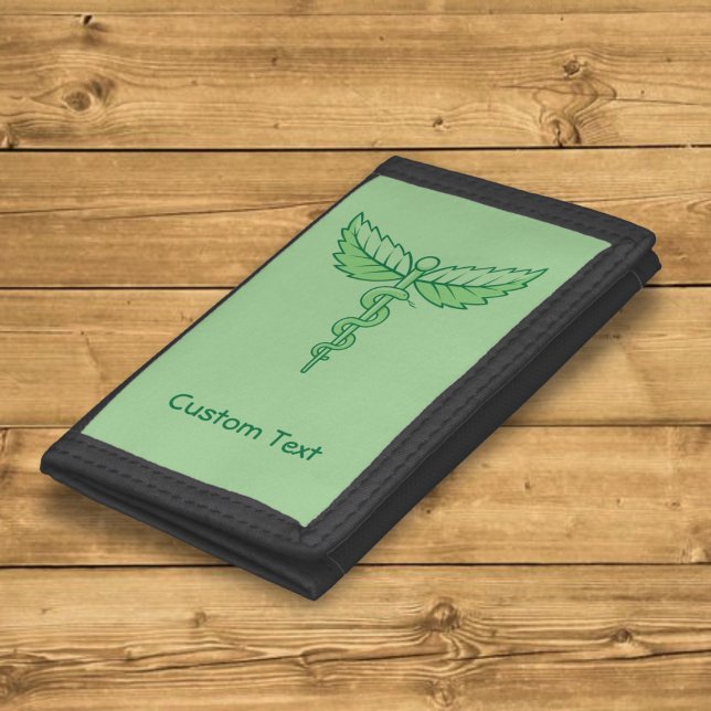 Caduceus with Leaves tri-fold wallet (Creator Uploaded)