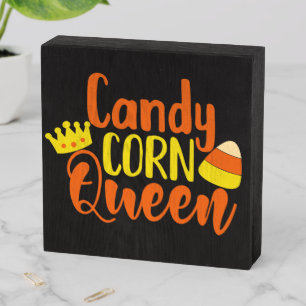 Cady Corn Queen - Black Wooden Box Sign