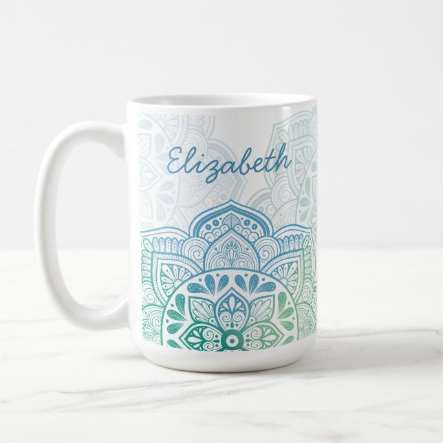 Caelum Mandala 15 oz. Personalized Mug (Left)