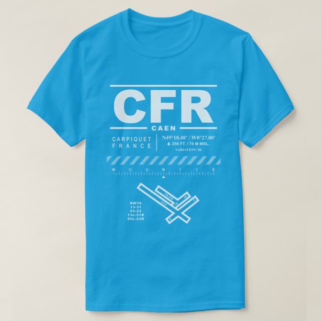 Caen - Carpiquet Airport CFR T-Shirt (Design Front)