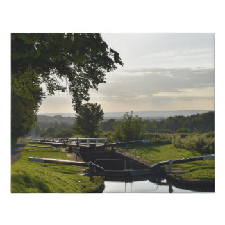Caen Hill Locks Devizes Faux Wrapped Canvas Small
