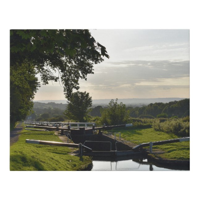 Caen Hill Locks Devizes Faux Wrapped Canvas Small (Front)