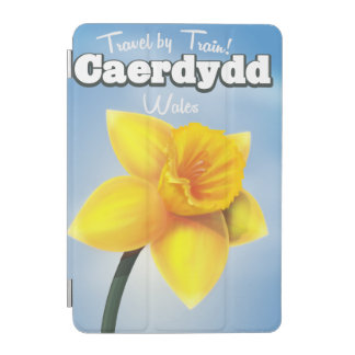 Caerdydd, Wales vintage Daffodil travel poster iPad Mini Cover