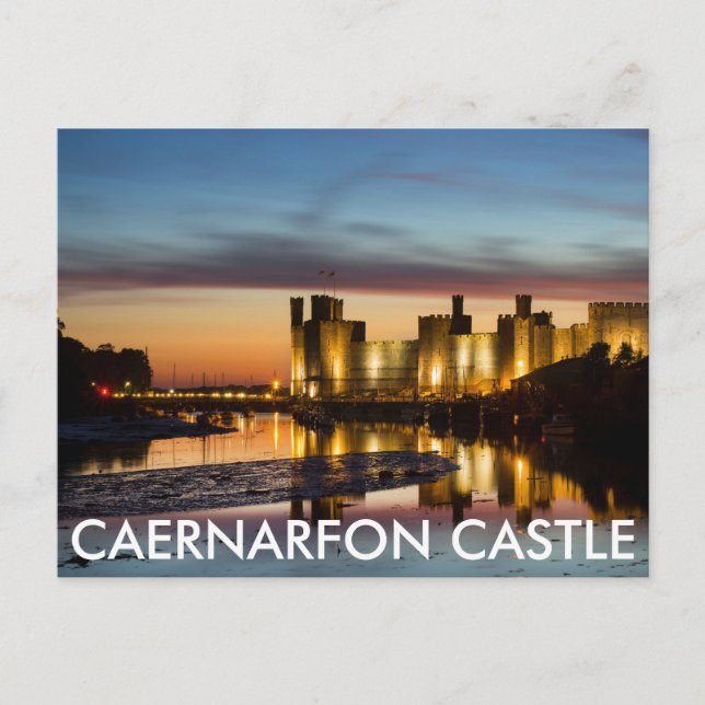 Caernarfon Castle, Caernarfon, Wales Postcard (Front)
