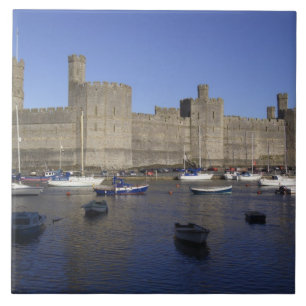 Caernarfon Castle, Gwynedd, Wales (RF) Tile