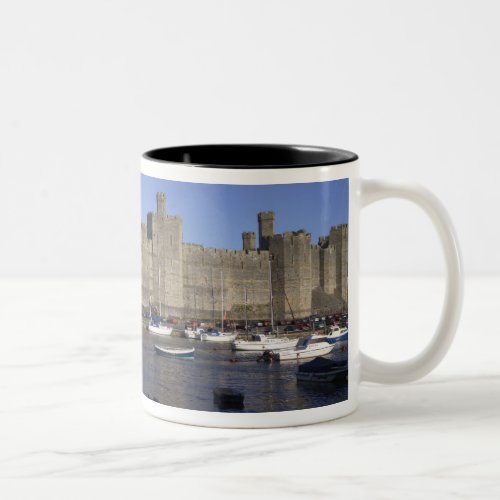 Caernarfon Castle Gwynedd Wales RF Two_Tone Coffee Mug