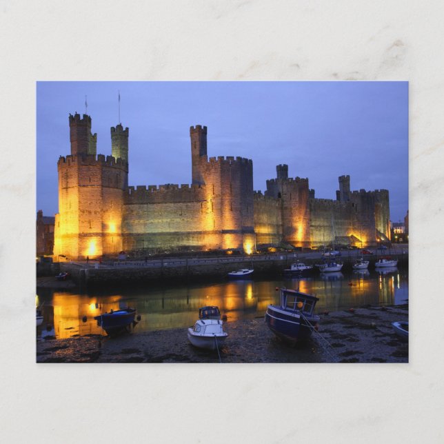 Caernarfon castle postcard (Front)