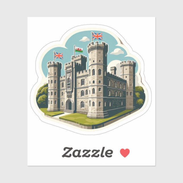 Caernarfon Castle (United Kingdom) Sticker (Sheet)
