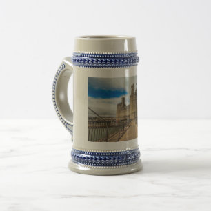 Caernarfon castle Wales Beer Mugs. Beer Stein