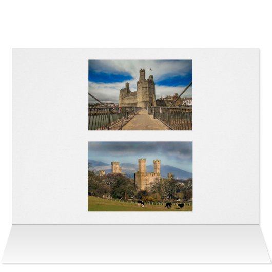 Caernarfon Castle Wales. Cards (Inside Horizontal (Top))