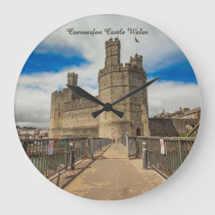 Caernarfon Castle Wales. Large Clock