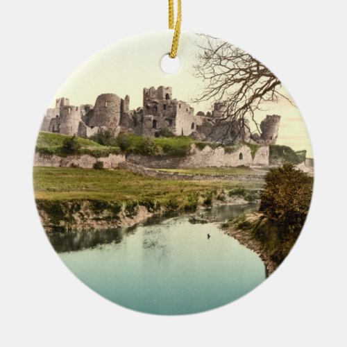 Caerphilly Castle Wales Ceramic Ornament