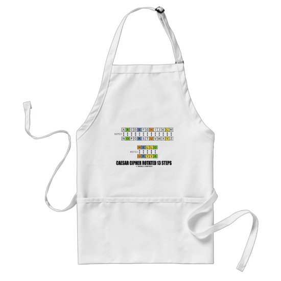 Caesar Cipher Rotated 13 Steps (Cryptography) Adult Apron