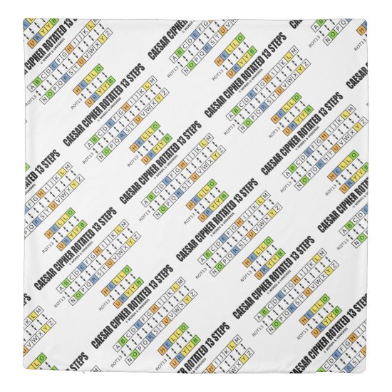 Caesar Cipher Rotated 13 Steps Cryptography Duvet Cover