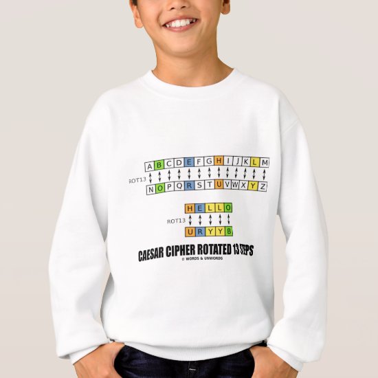 Caesar Cipher Rotated 13 Steps (Cryptography) Sweatshirt