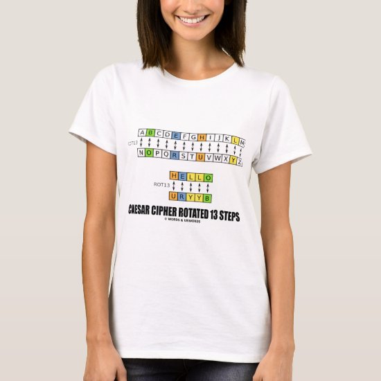 Caesar Cipher Rotated 13 Steps Cryptography T-Shirt