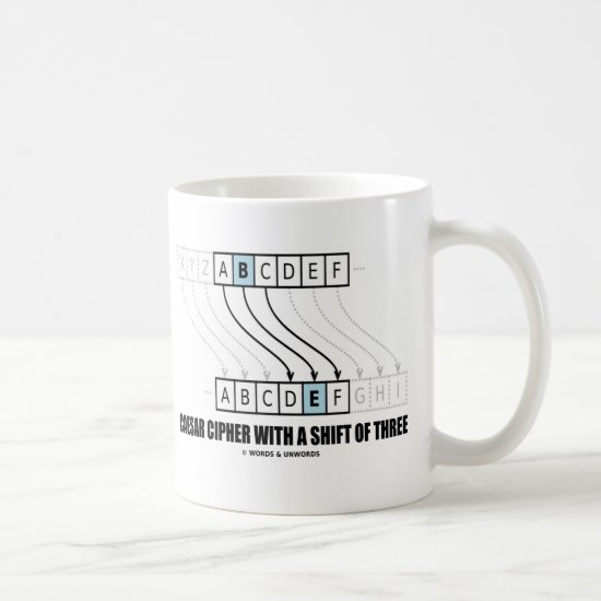 Caesar Cipher With Shift Of Three (Cryptographer) Coffee Mug