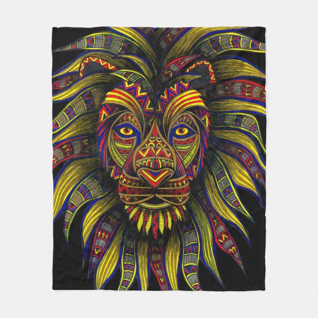 Caesar Color Fleece Blanket (Front)