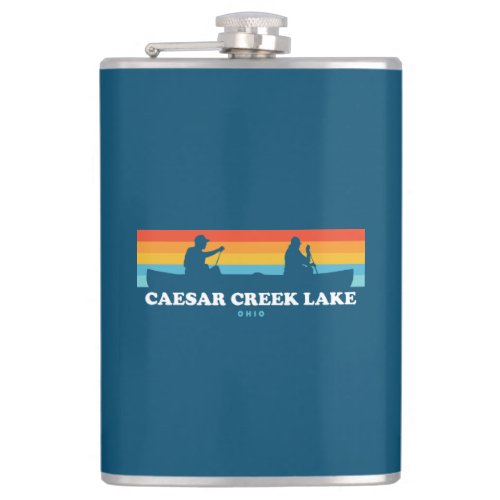 Caesar Creek Lake Ohio Canoe Flask