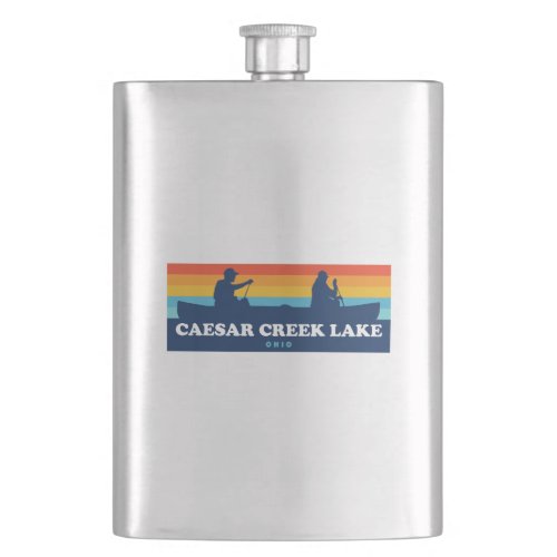 Caesar Creek Lake Ohio Canoe Flask