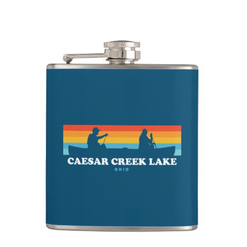 Caesar Creek Lake Ohio Canoe Flask