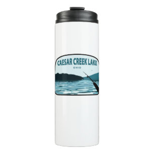 Caesar Creek Lake Ohio Fishing Rod Thermal Tumbler