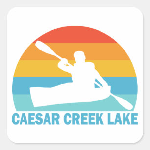 Caesar Creek Lake Ohio Kayak Square Sticker